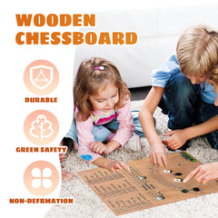 GAOMEIDA wooden game board offers sturdy family play and durability