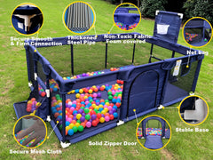 Gaorui ball pit dimensions 74.8x50.7x25.9 inches for roomy play.