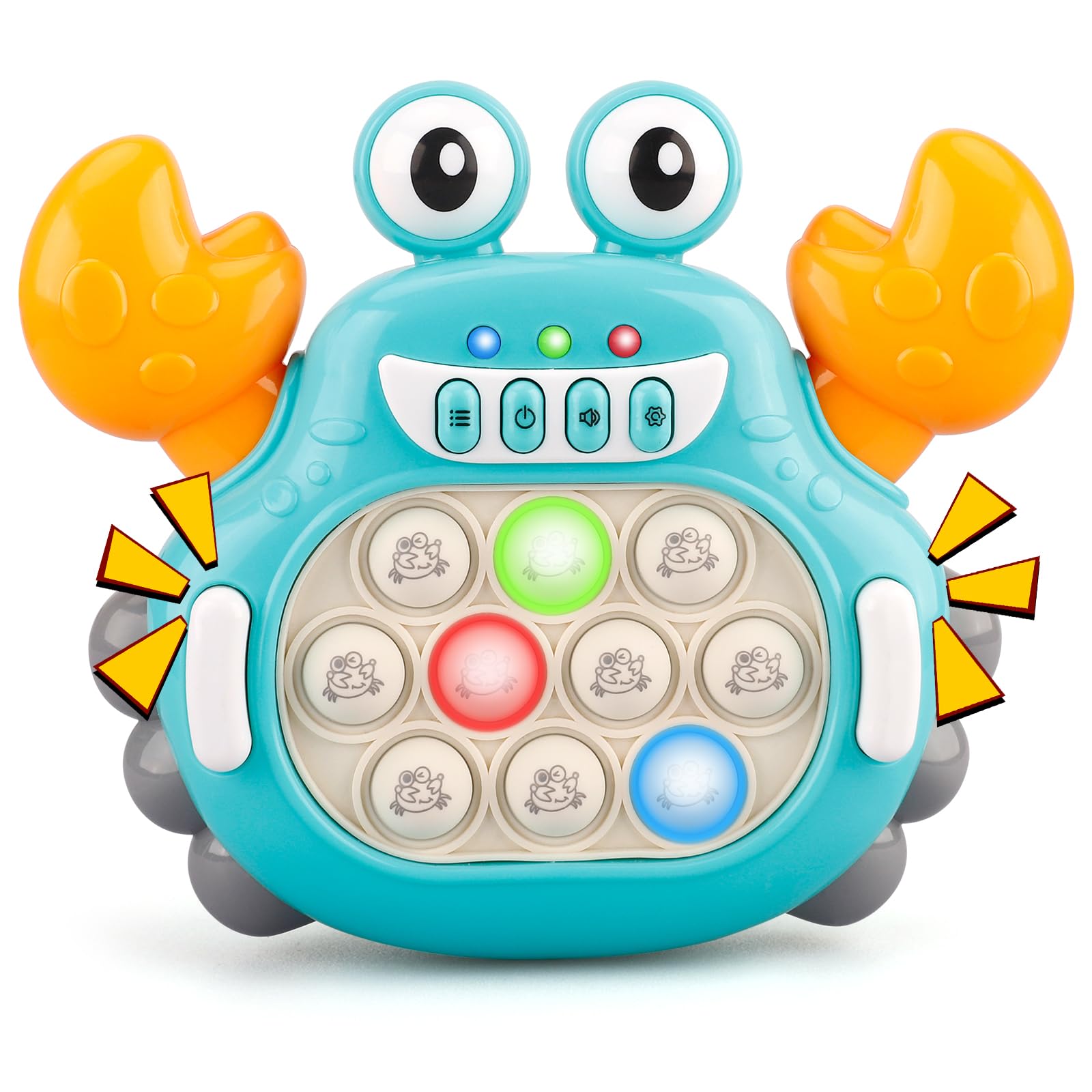 GAPER GO Fast Push Crab front view, a compact fidget that helps focus during tasks