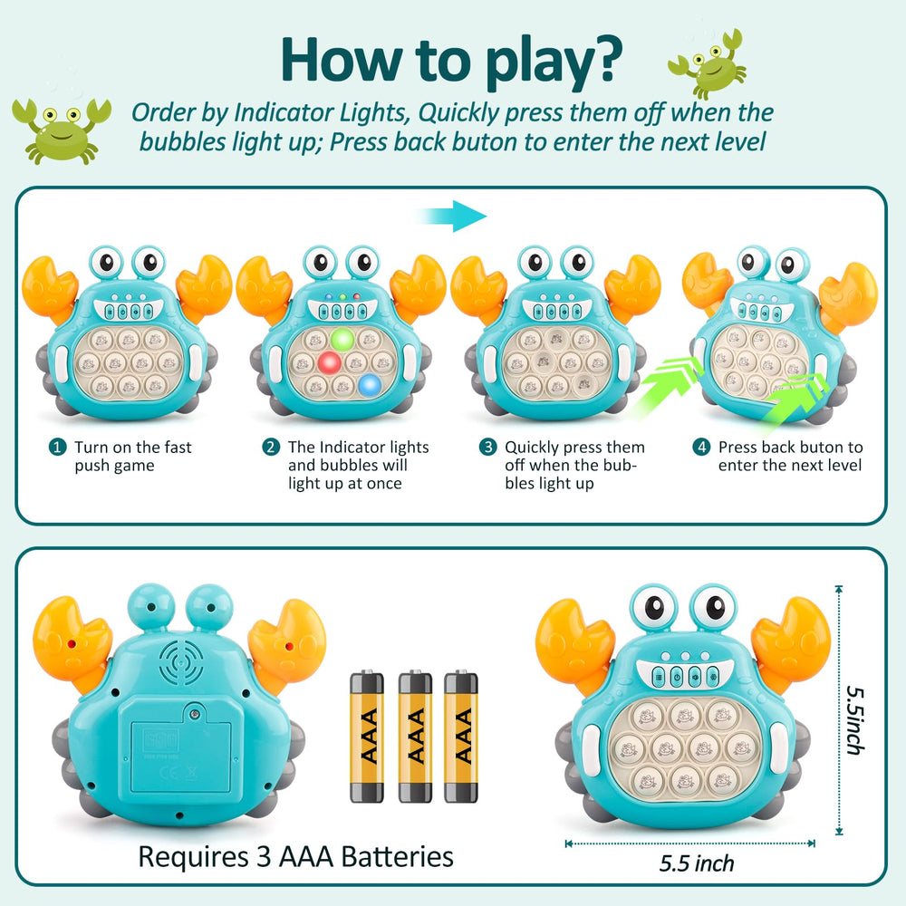 GAPER GO Fast Push Crab handheld-use for classroom breaks or quiet moments