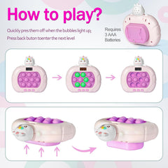 GAPER GO fast push light up fidget toy; LED screen illuminated progress helps track sessions.