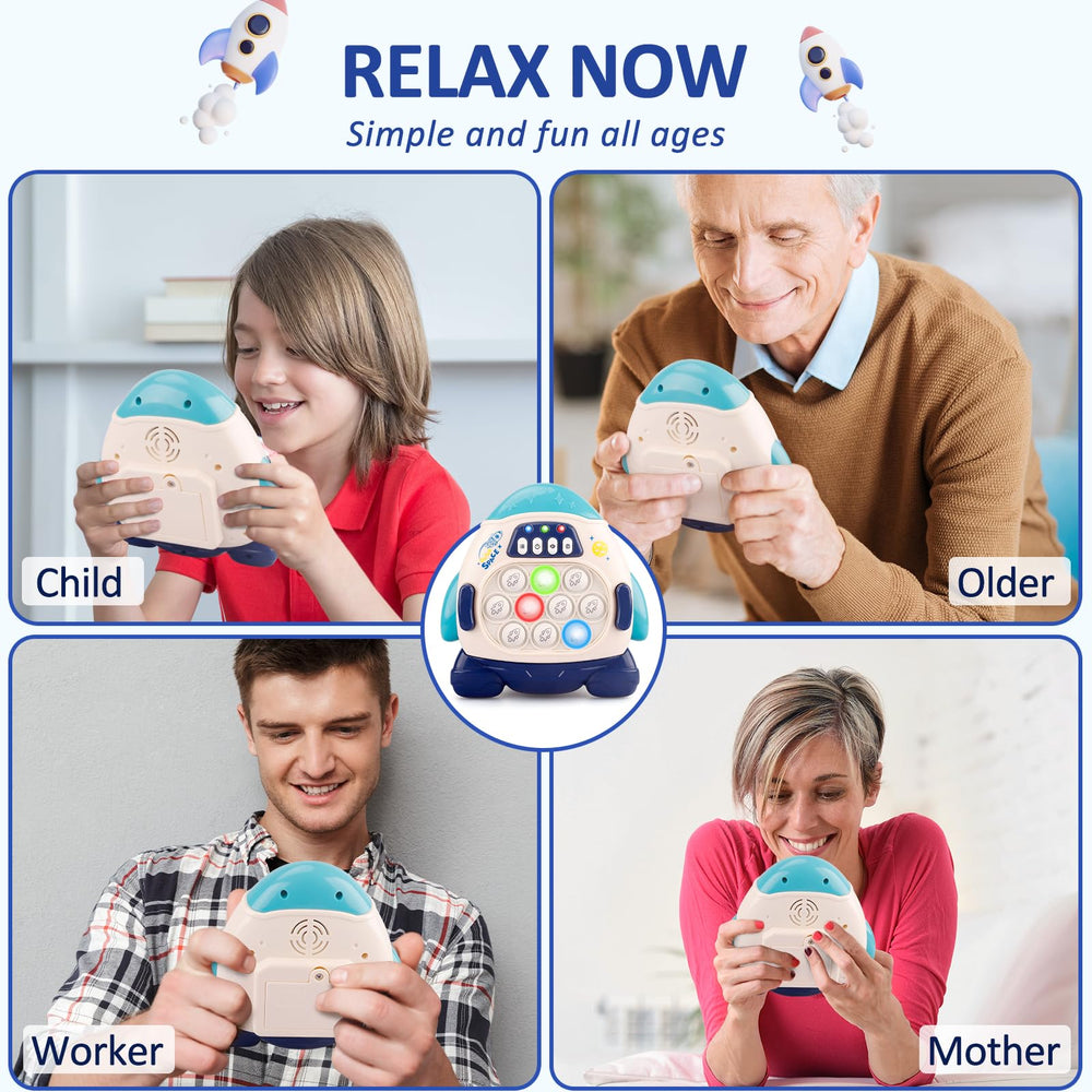 GAPER GO pop bubble sensory toy illustrating calming play for relaxation.