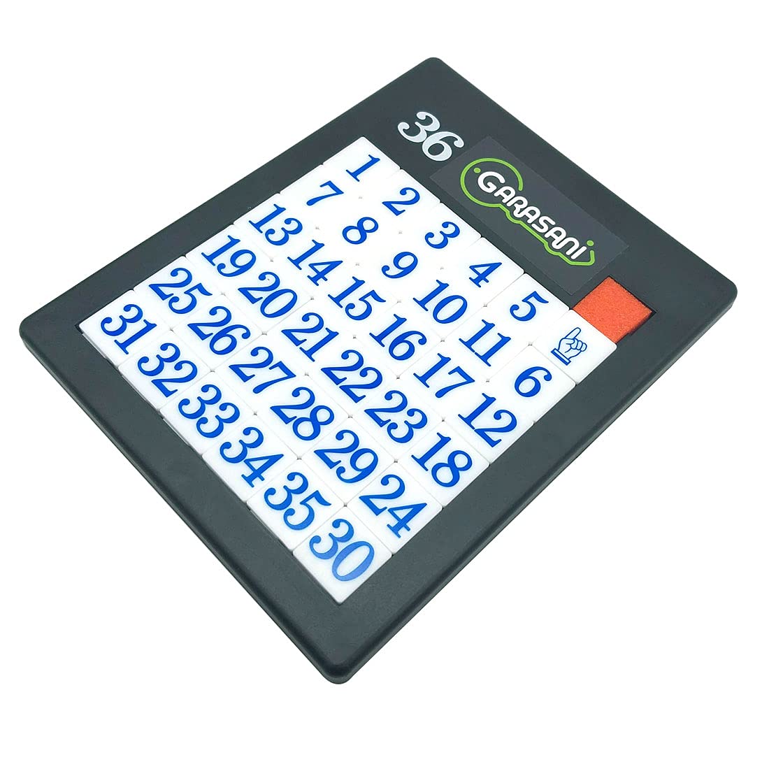 GARASANI 35-number slide puzzle in tray ready to solve