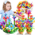 Garbo Star 81-piece flower garden parts for imaginative play and room-friendly decor.