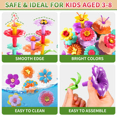 Garbo Star flowers and stems assembly fosters fine motor skills as kids build.
