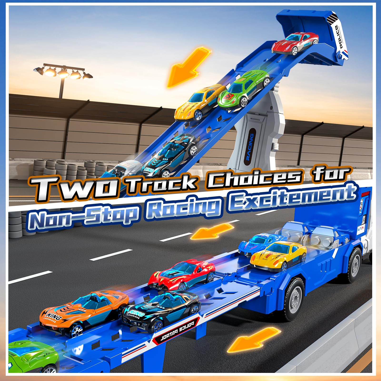 Garbo Star race catapults enable quick launches for exciting races.