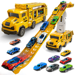 Garbo Star transport truck with yellow dual track promotes engaging loading and racing, developing fine motor skills.