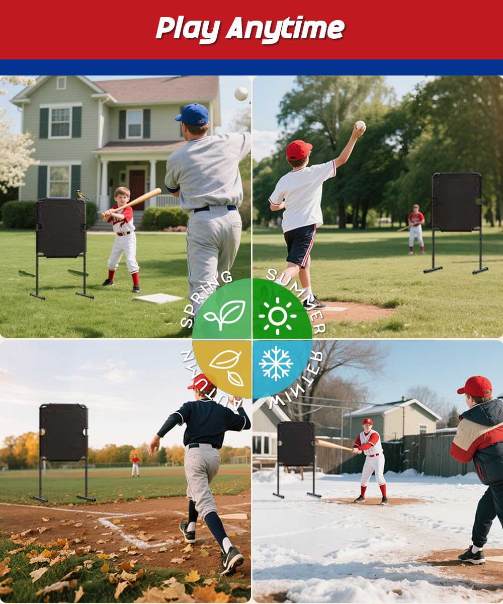 Garbuildman batting practice in backyard with strike zone target improves consistency