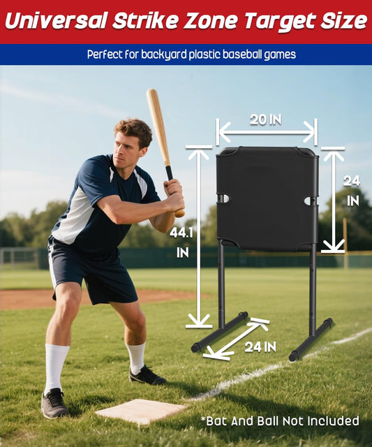 Garbuildman metal frame training tool helps stable outdoor pitching sessions.