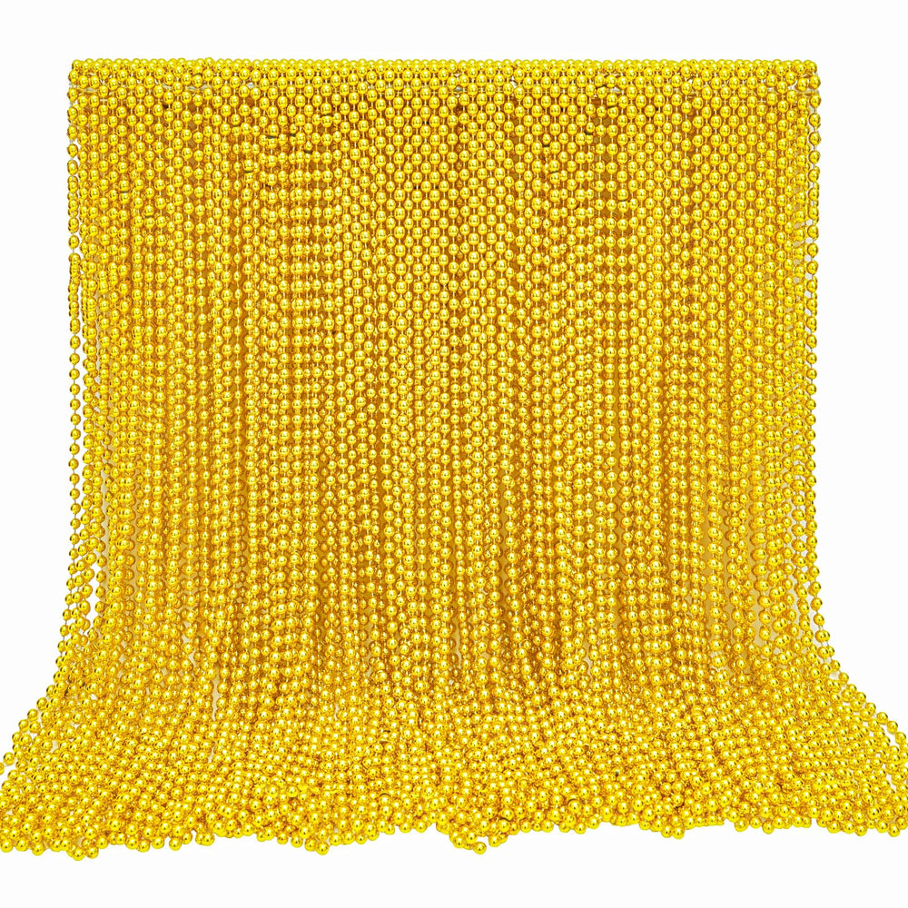 Garma Mardi Gras beads 144-piece pack for festive parades and costumes.