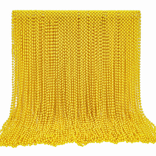 Garma Mardi Gras beads 144-piece pack for festive parades and costumes.