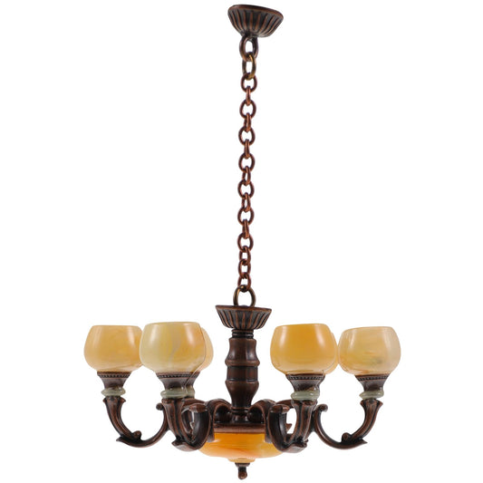 Garneck dollhouse chandelier closeup shows intricate vintage detailing for realistic mini scenes