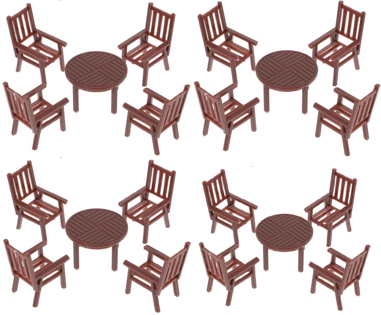 Garneck dollhouse table and chairs for realistic tiny dining room scenes.