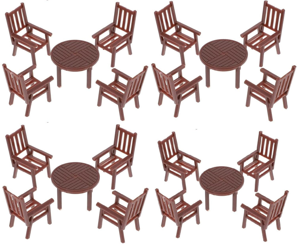 Garneck dollhouse table and chairs for realistic tiny dining room scenes.