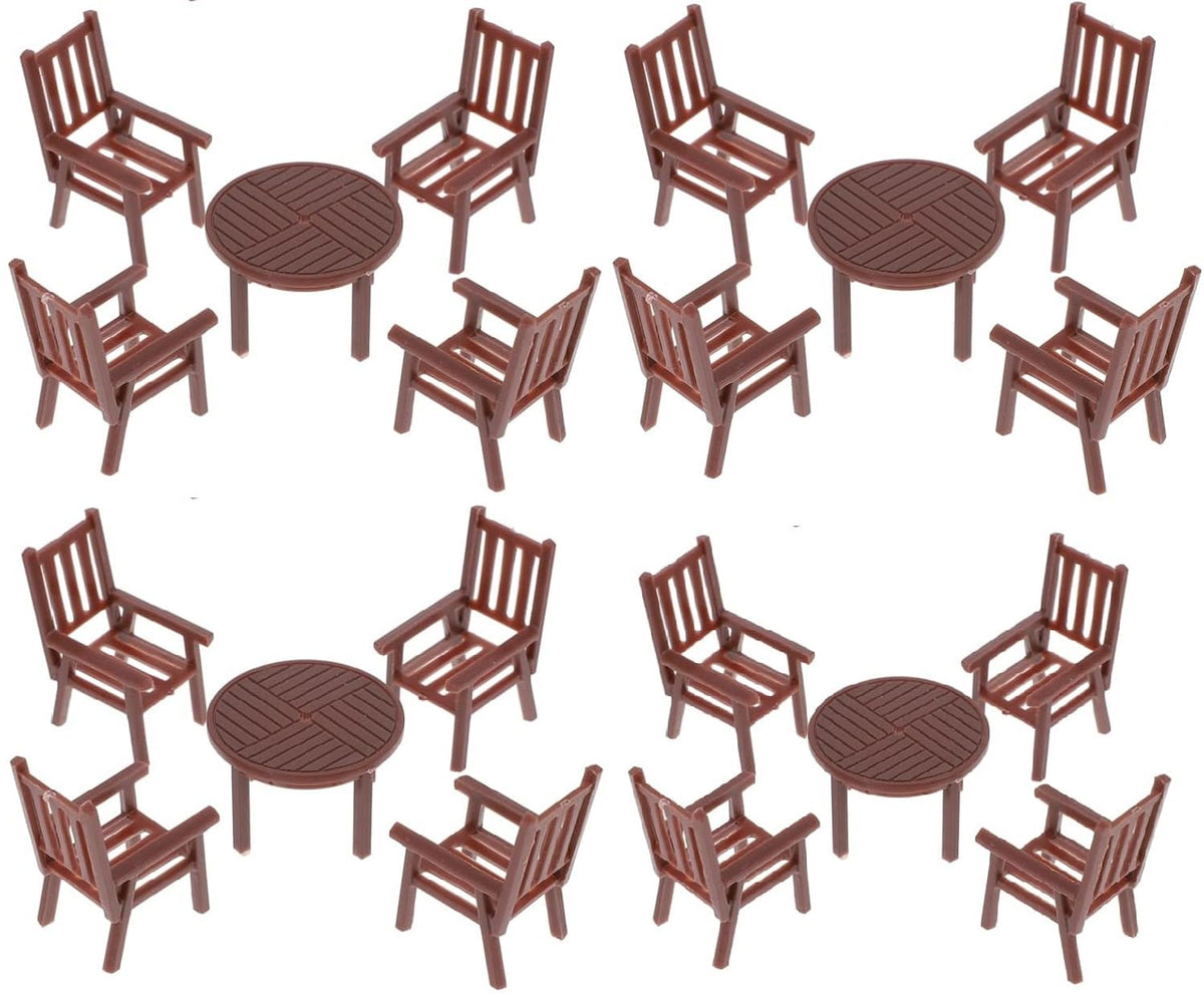 Garneck dollhouse table and chairs for realistic tiny dining room scenes.