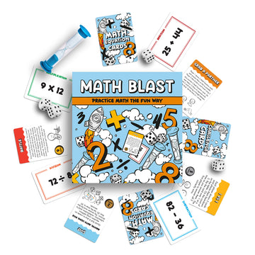 Gartana Games Math Blast classroom set ready for centers and group games.