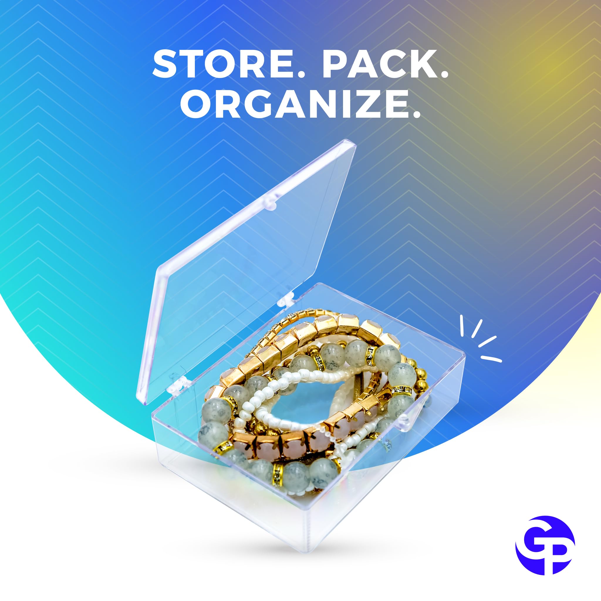 Gary Plastic Packaging craft organizer box for beads and scrapbooking pieces.