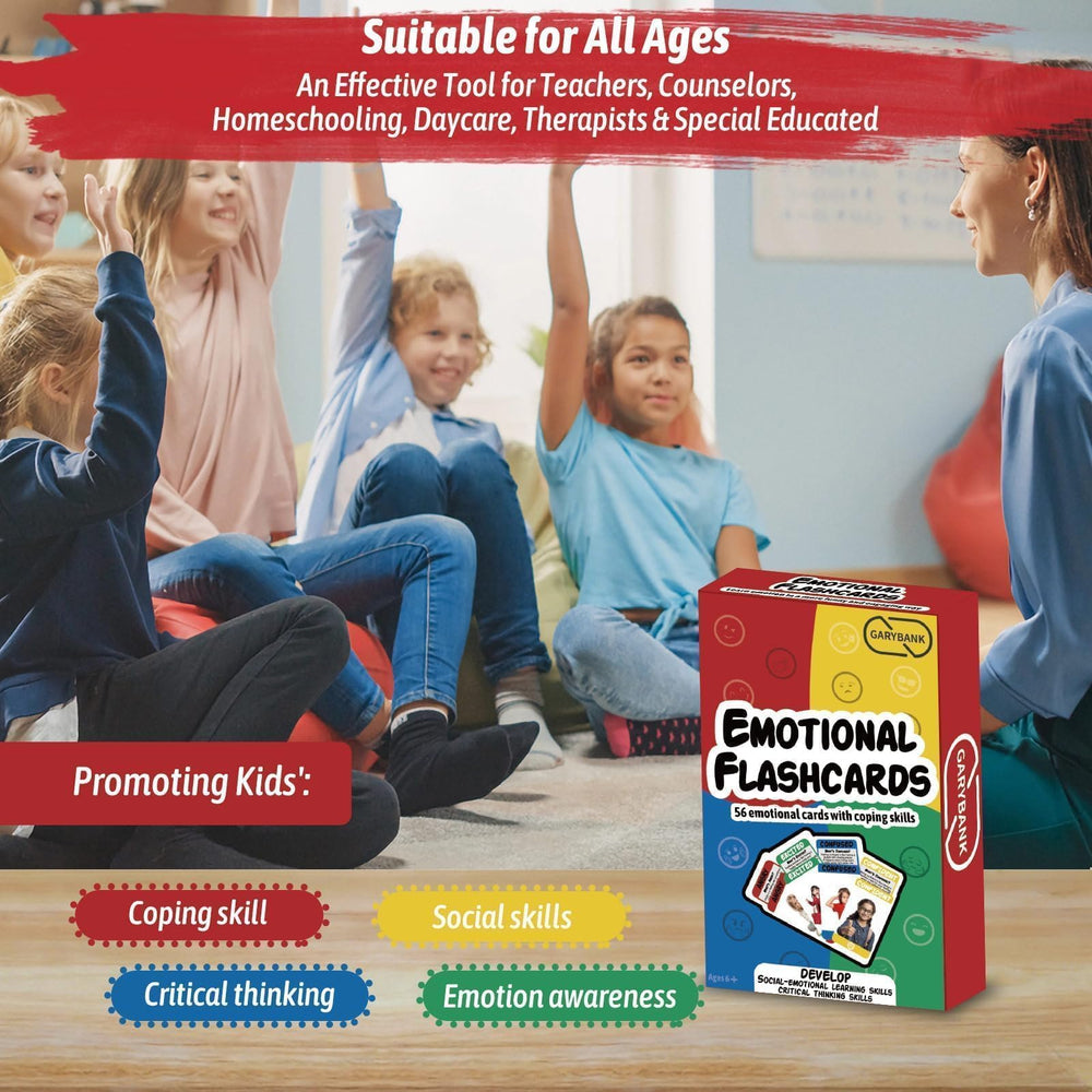Garybank Emotion Cards ideal for classroom activities and therapy sessions.