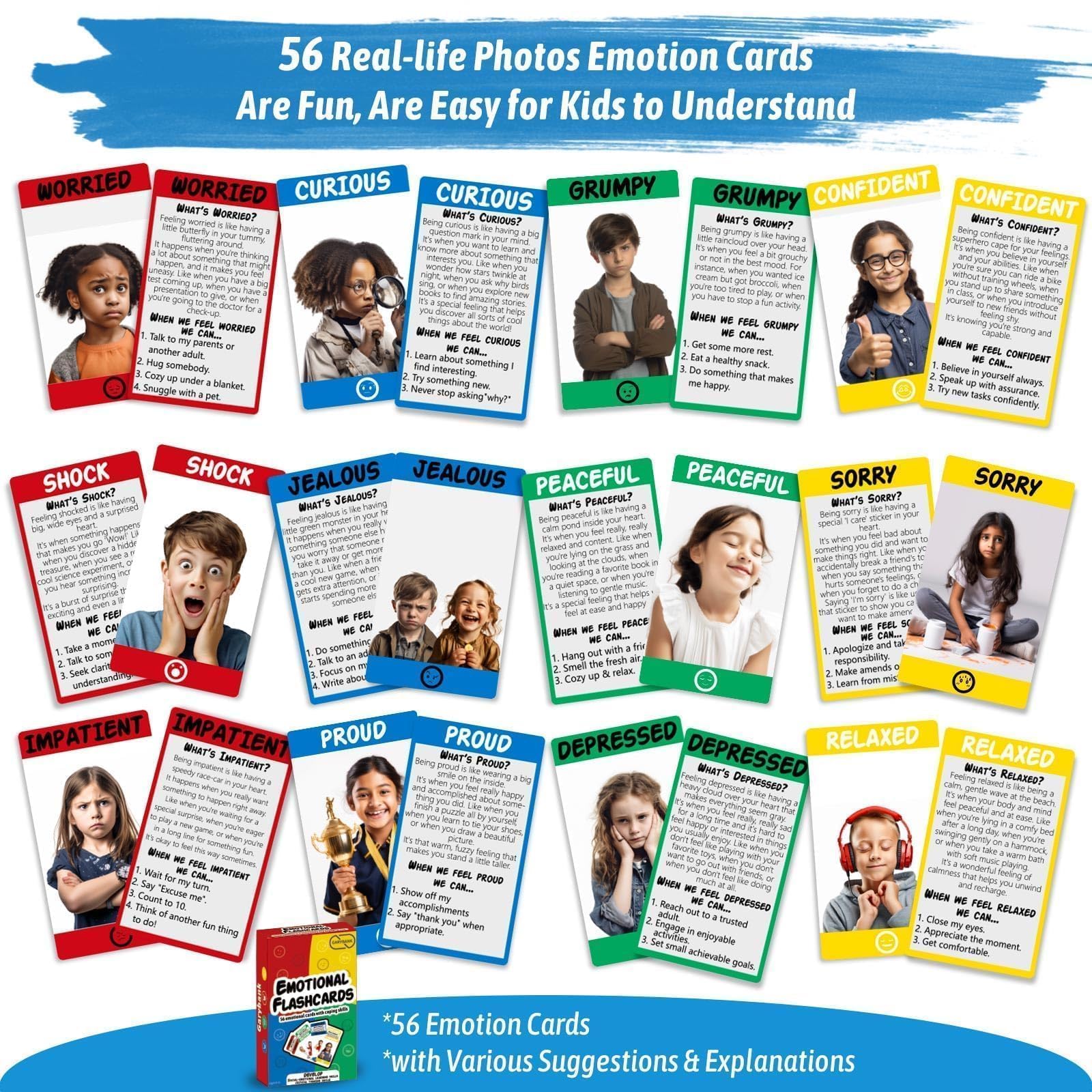 Garybank Emotion Cards color-coded emotions aid quick categorization and discussion.