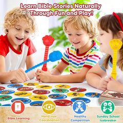 Garybank Story Cards paired with characters to deepen Bible learning during play