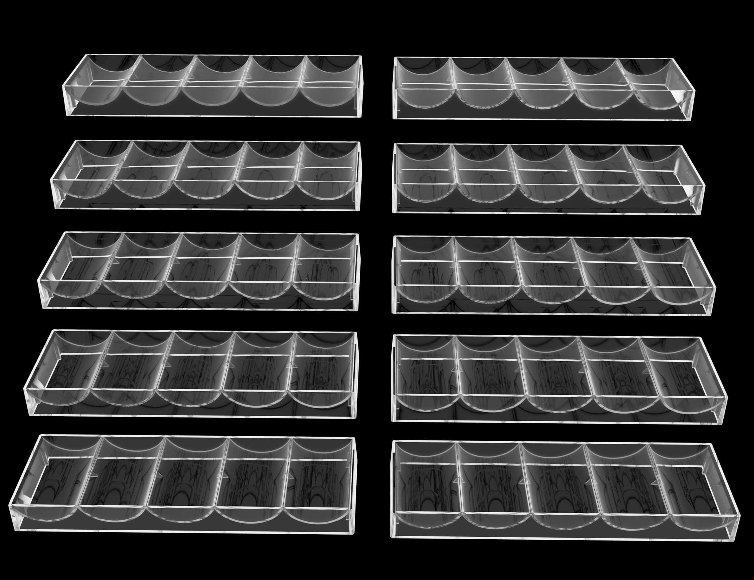 Gatherchuan acrylic poker chip tray rack keeps chips organized at the table