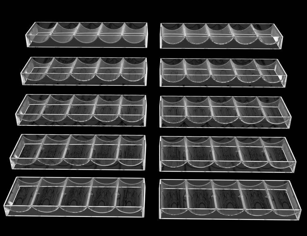Gatherchuan acrylic poker chip tray rack keeps chips organized at the table
