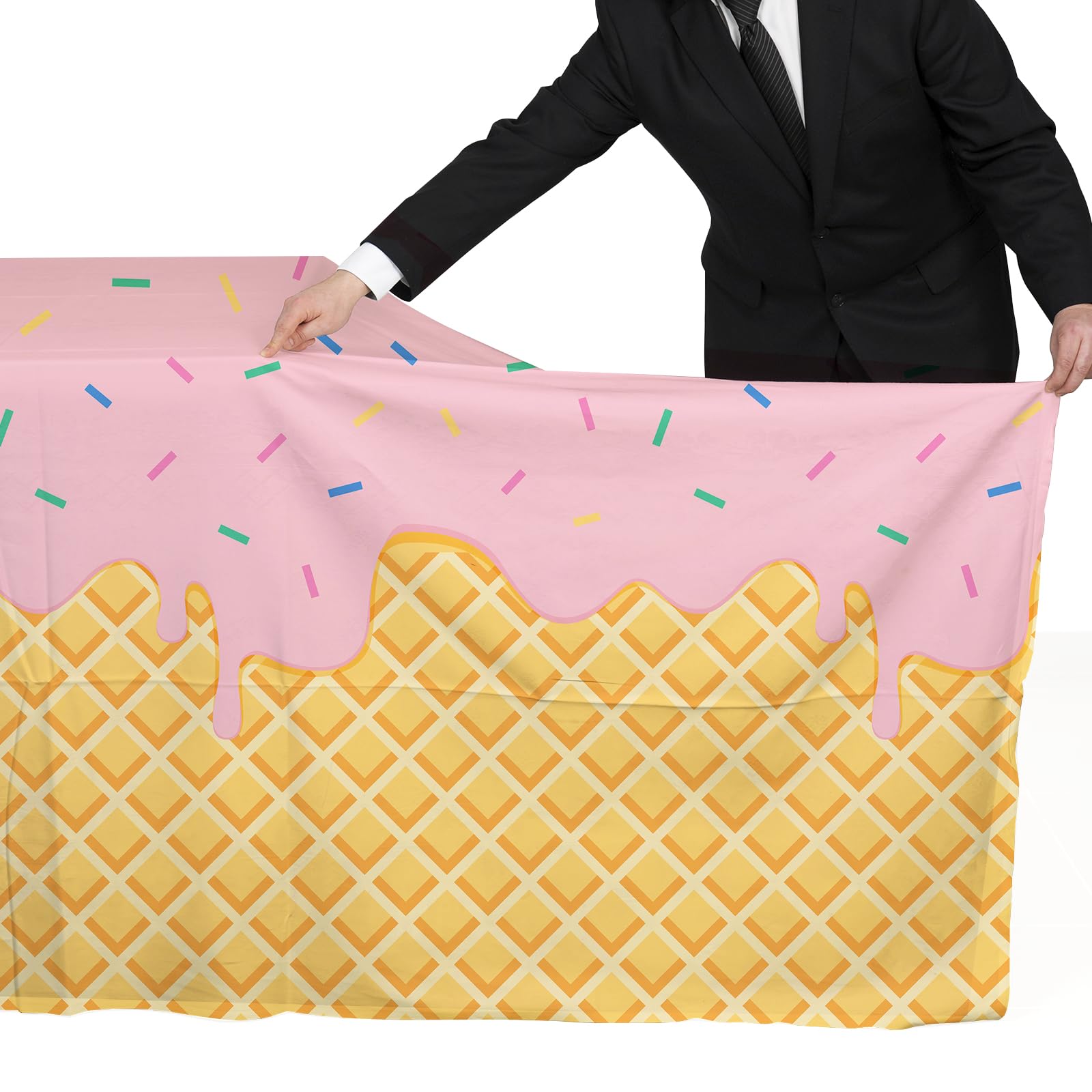 Gatherfun 54 x 108 inch tablecloth fits large gatherings.