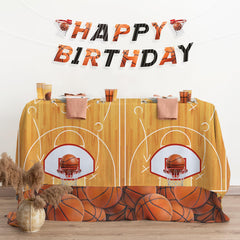 Gatherfun basketball banner enhances birthday decorations with celebratory cheer