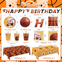 Gatherfun basketball dessert plates add festive flair for snacks and cake