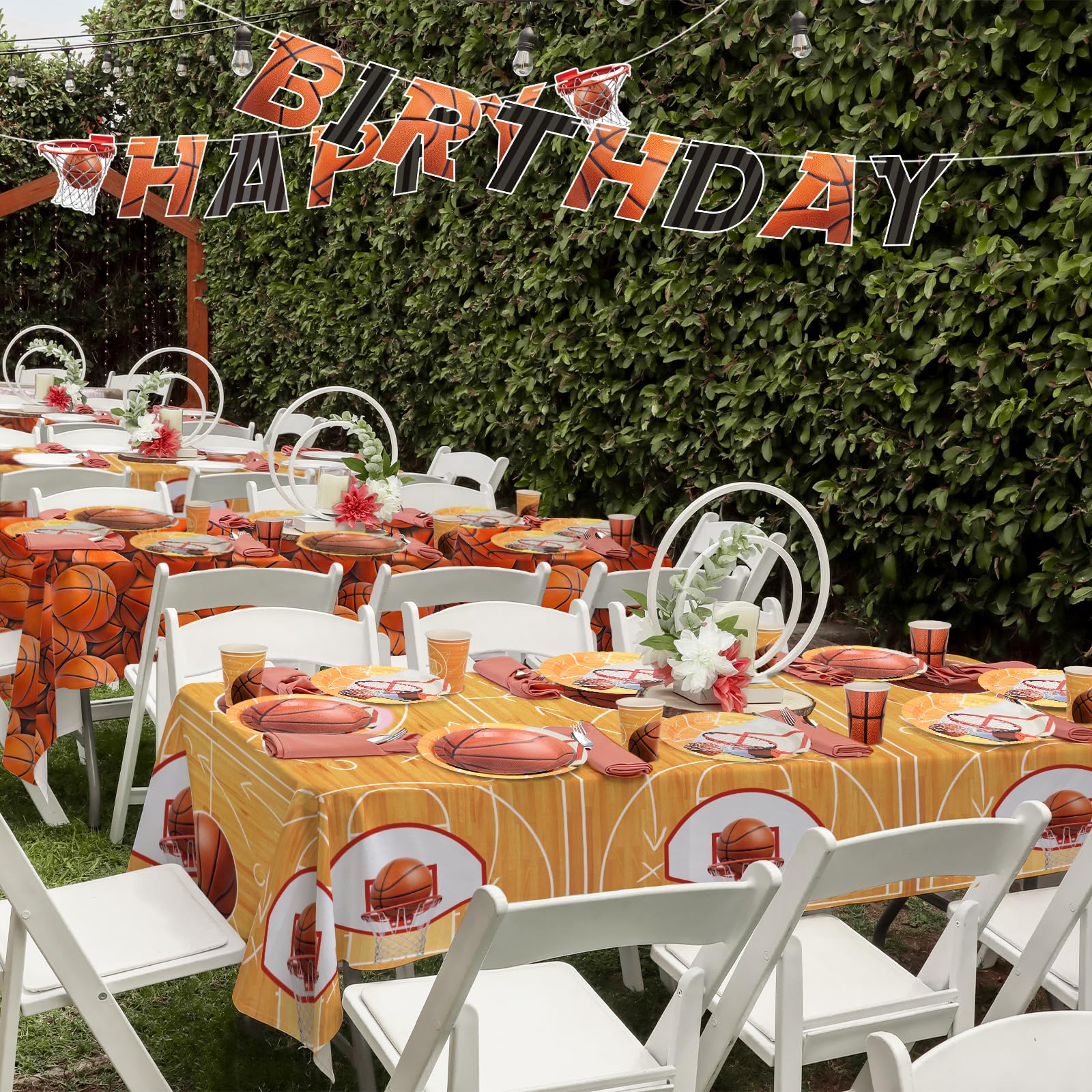 Gatherfun basketball napkins absorb spills and match team colors