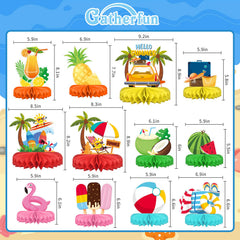 Gatherfun Beach Party Decorations Kit table decor adds colorful ambience to celebrations