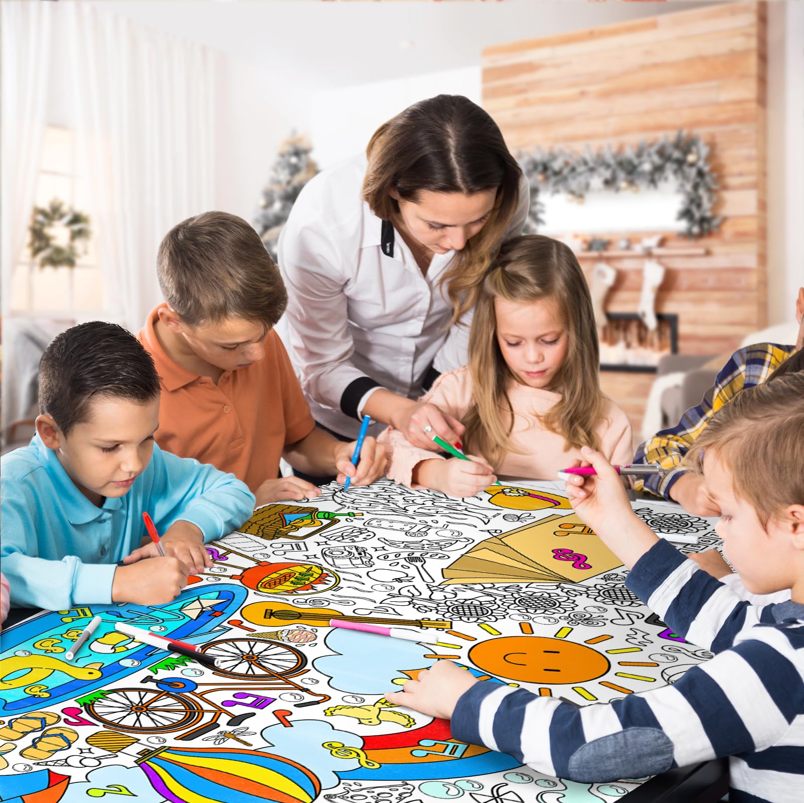 Gatherfun birthday banner doubles as activity and decor