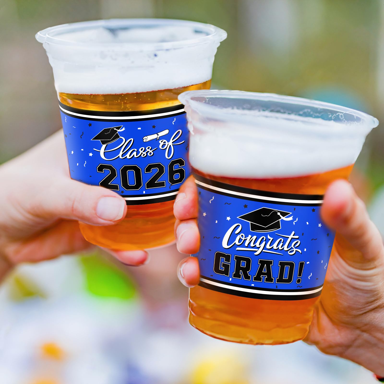 Gatherfun durable plastic graduation cups ideal for mixed drinks or beverages