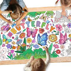 Gatherfun Butterfly Birthday giant coloring poster 72in enhances classroom decor and creative play.