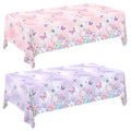 Gatherfun butterfly tablecloth with pink-purple border enhances birthday decor while protecting surfaces.