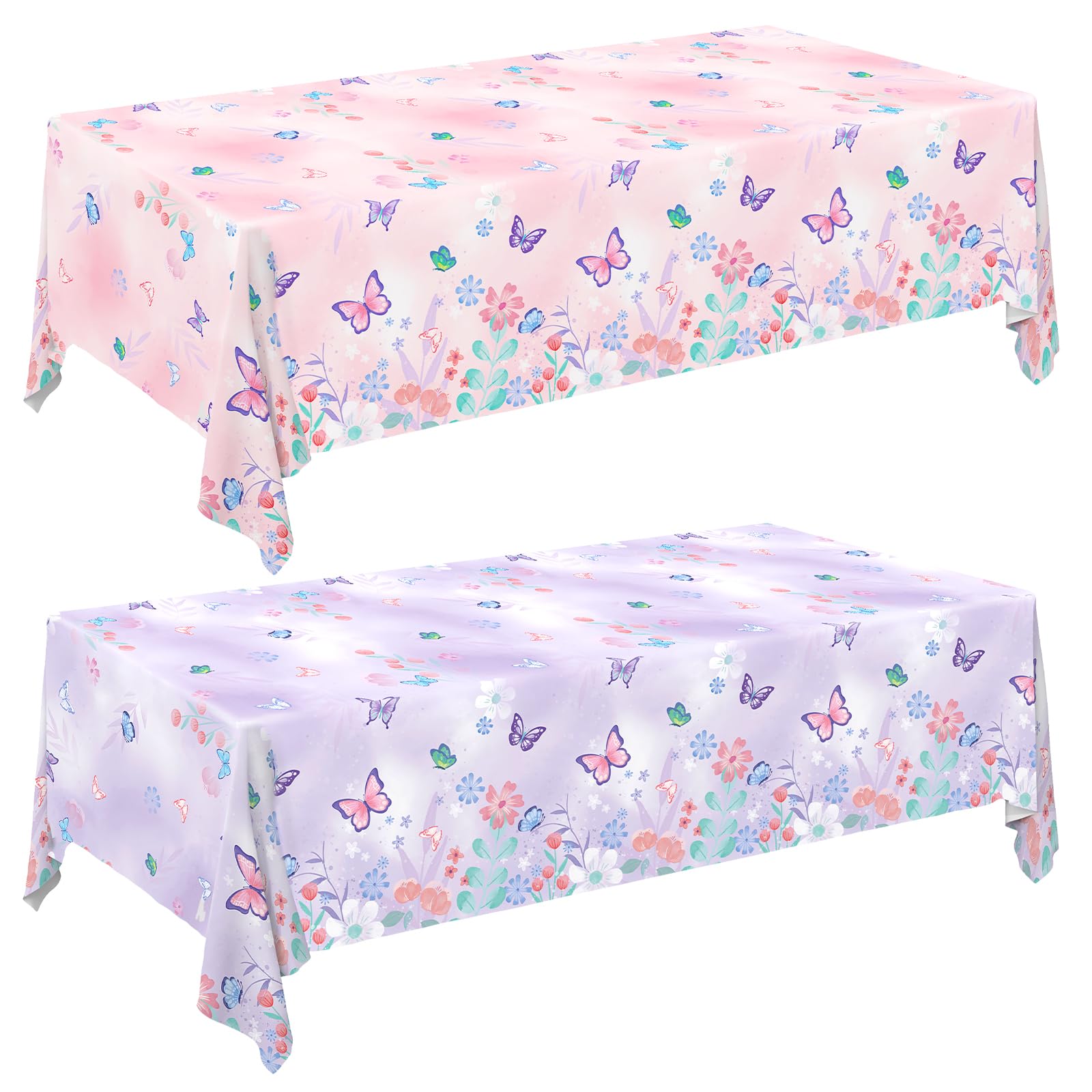 Gatherfun butterfly tablecloth is disposable for easy post-party cleanup and tidy surfaces.
