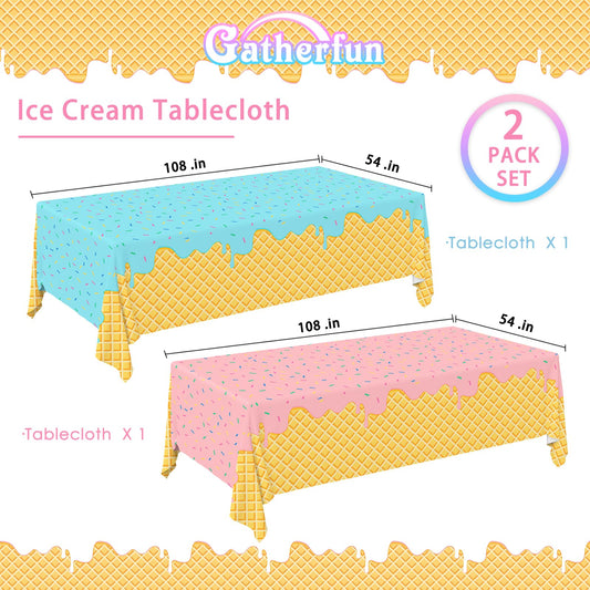 Gatherfun colorful sprinkles design tablecloth for festive celebrations.
