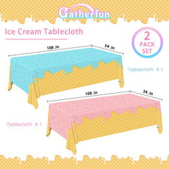 Gatherfun colorful sprinkles design tablecloth for festive celebrations.