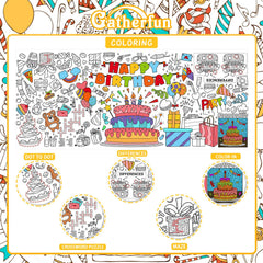 Gatherfun coloring poster table cover doubles as durable decor and craft backdrop