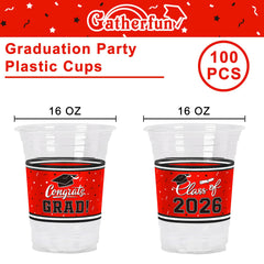 Gatherfun congrats grad class of 2026 cups add bold party vibes.