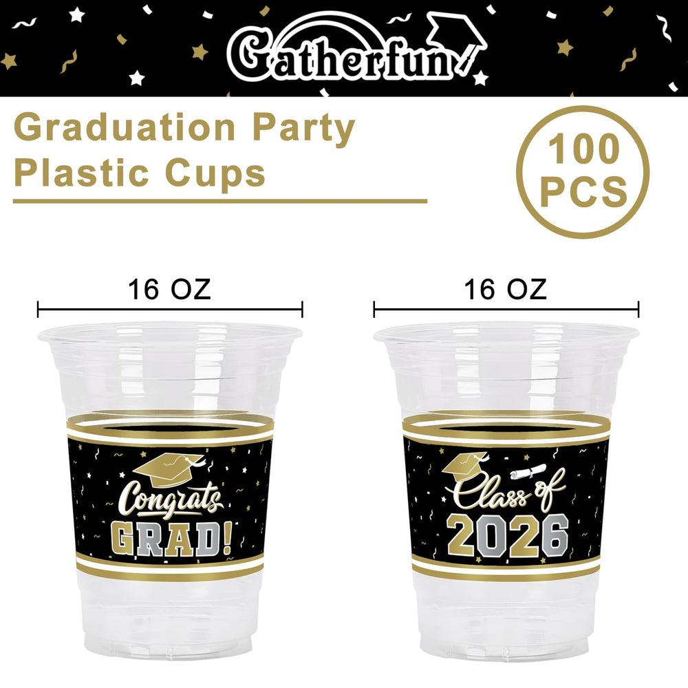 Gatherfun cups featuring congrats grad design for celebratory vibes