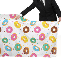 Gatherfun donut tablecloth disposable for easy cleanup after celebrations.