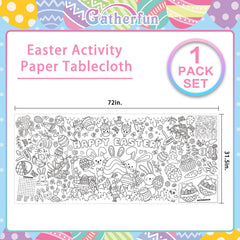 Gatherfun Easter color banner—315x72 inches—mess-reducing party backdrop