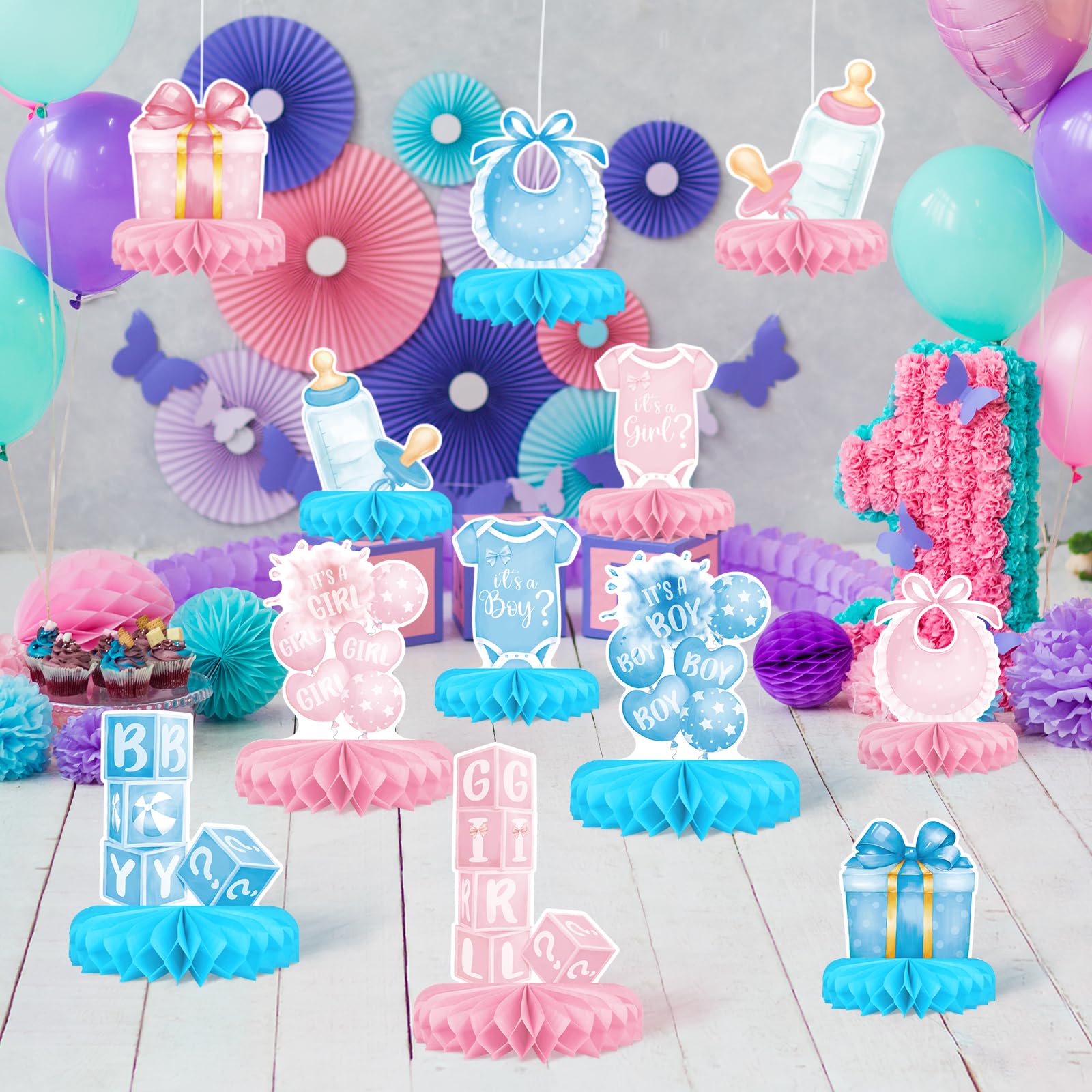 Gatherfun easy-to-assemble gender reveal decor saves party setup time