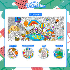 Gatherfun poster features mazes and spot-the-differences for exploration