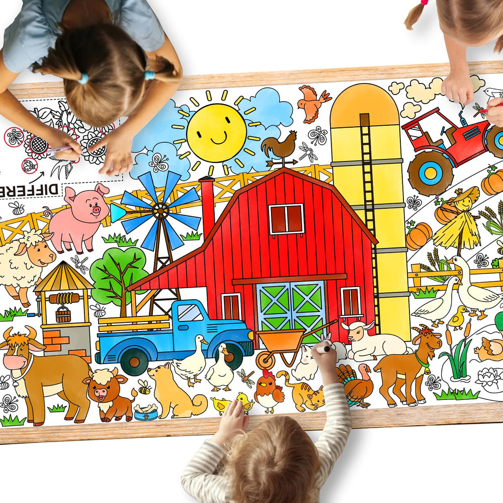 Gatherfun Farm Animal Giant Coloring Poster provides a large coloring area for classroom use.