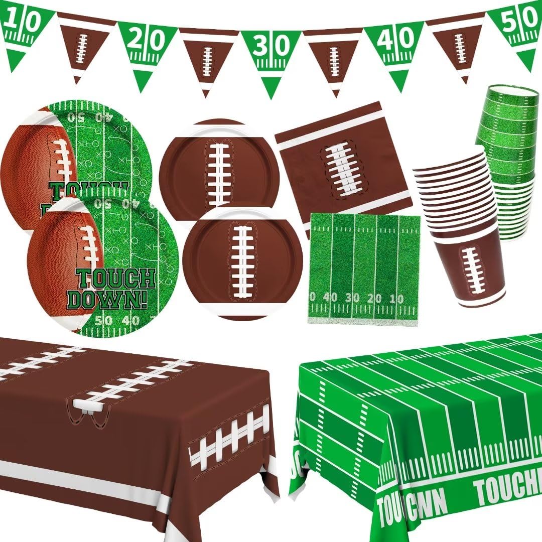 Gatherfun football dinner plate 24-pack, sturdy surface for main courses