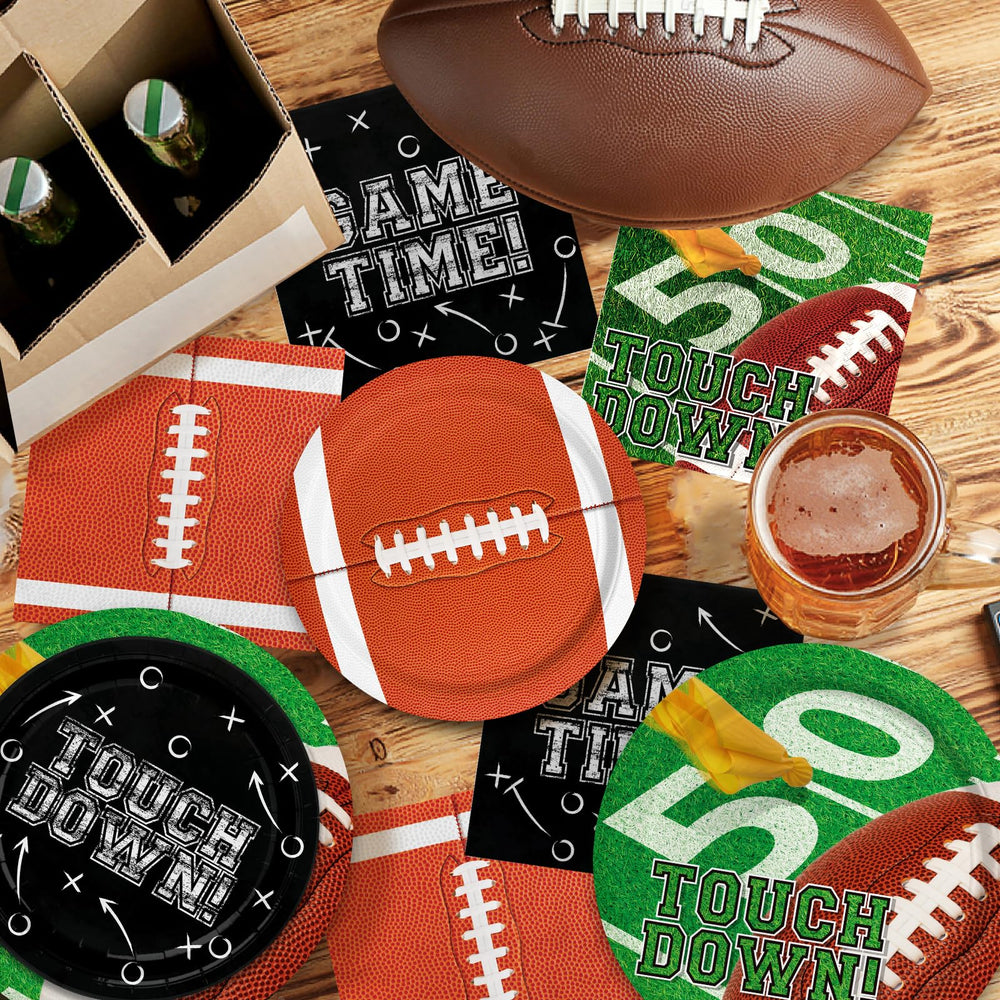 Gatherfun football cups 12 oz in two designs for beverages