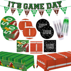 Gatherfun football plates 9-inch for game-day serving and mess control