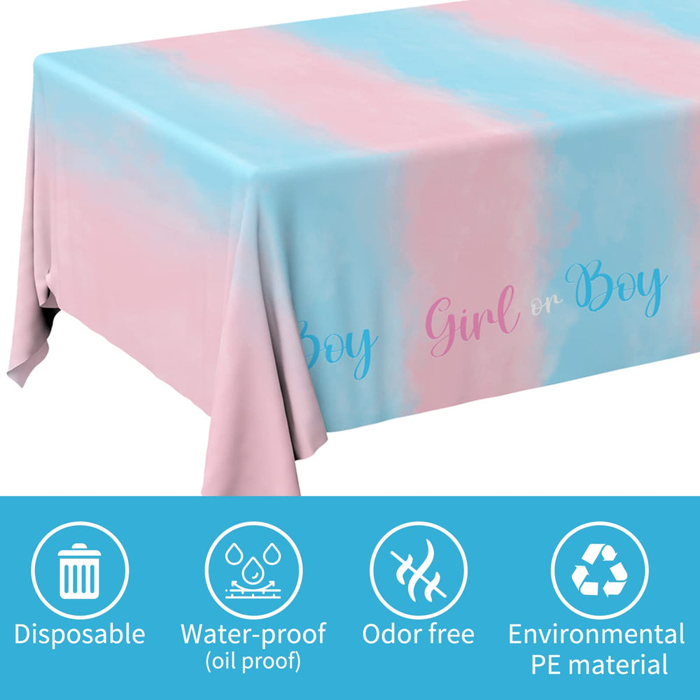 Gatherfun 3-pack waterproof tablecloth provides disposable convenience for easy cleanup.